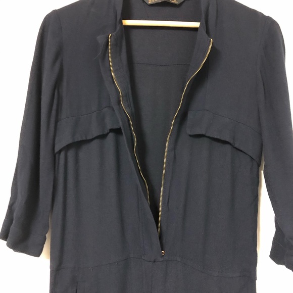 Zara Navy Blue Jumpsuit Size S - Picture 5 of 9